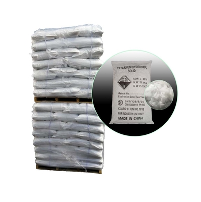 Bianco 90% KOH Potassium Hydroxide Flakes CAS 1310-58-3 per il detersivo