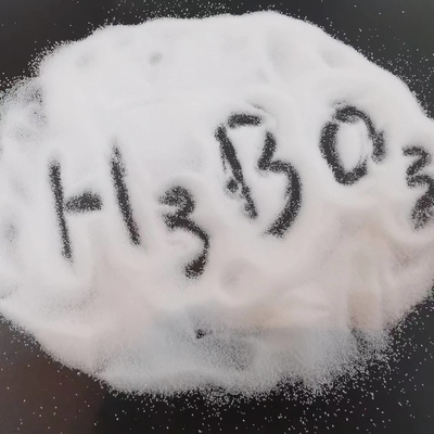 Borone cristallino bianco 17% Acido borico per la fabbrica di vetro, 99,6% H3BO3 per l'industria elettroplatazione