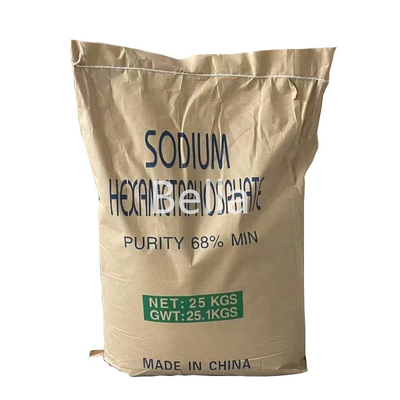 CAS 10124-56-8 Polvere di cristalli bianchi SHMP per tessili, esametafosfato di sodio di grado alimentare per latticini e bevande
